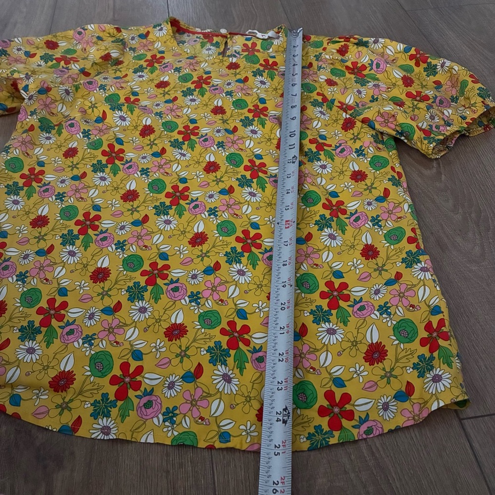 Boden glorious British style Yellow Floral Women's Blouse, size 6, new - Picture 6 of 7